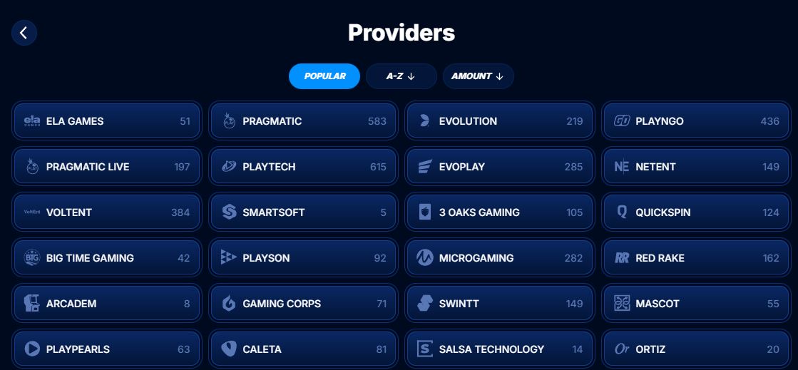 Boomerang Casino Provider